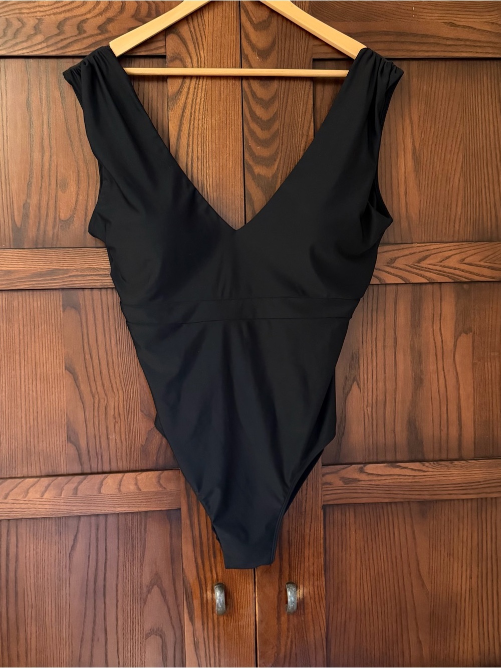 Summersalt Ruched Back Flip One Piece Black Swimsuit Size 12 - Picture 2 of 9
